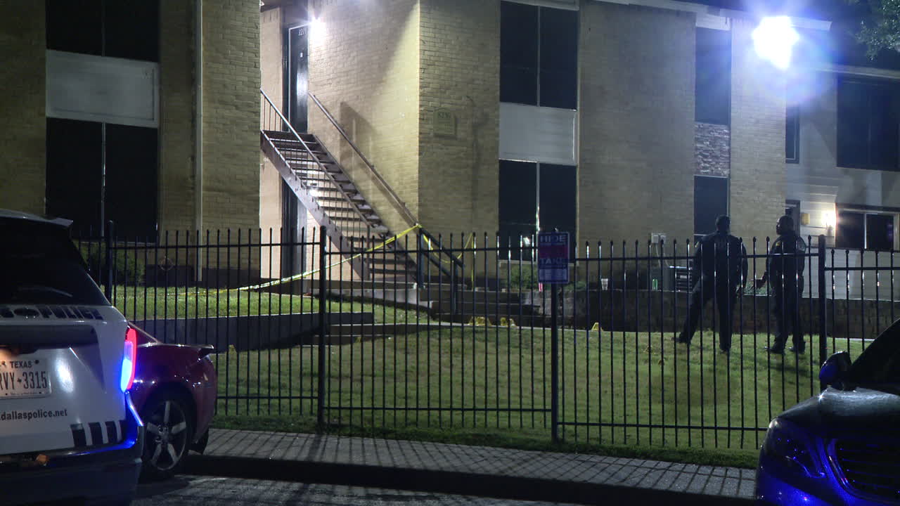 Innocent bystander caught in crossfire at Dallas apartment complex shootout